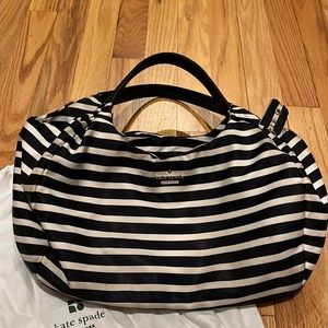 Kate Spade Black and White Striped Purse